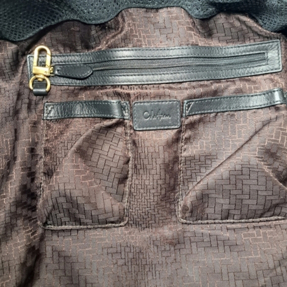 Cole Haan Women's Black Shoulder Bag Shiny Snake Skin Drawstring - Picture 9 of 16